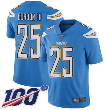 Los Angeles Chargers NFL Football Melvin Gordon Electric Blue Jersey Men Limited  #25 Alternate 100th Season Vapor Untouchable